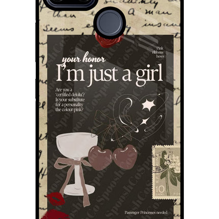 I am just a girl Realme C25/C25s Glass Case