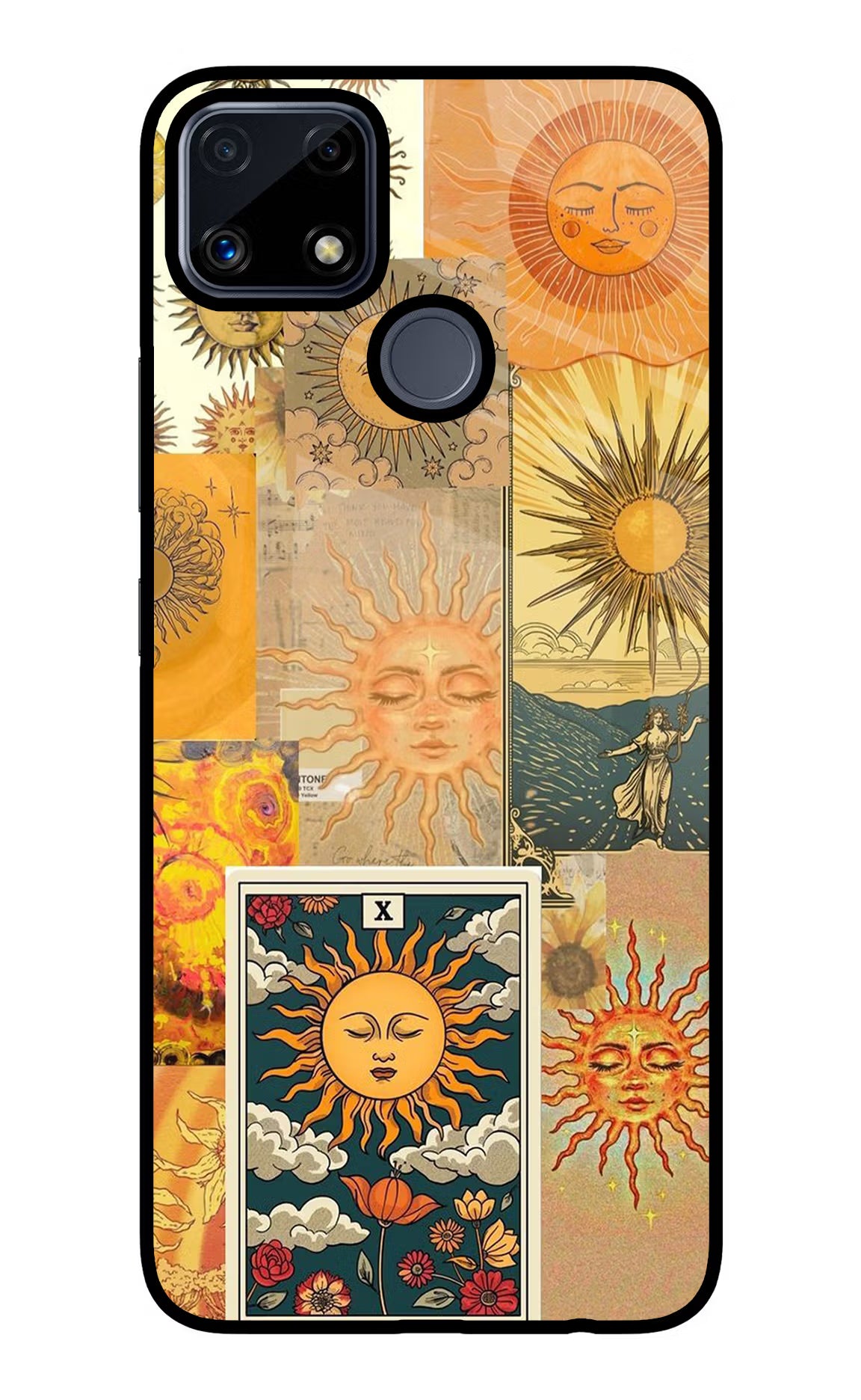 Sun Realme C25/C25s Glass Case Back Cover by Casekaro