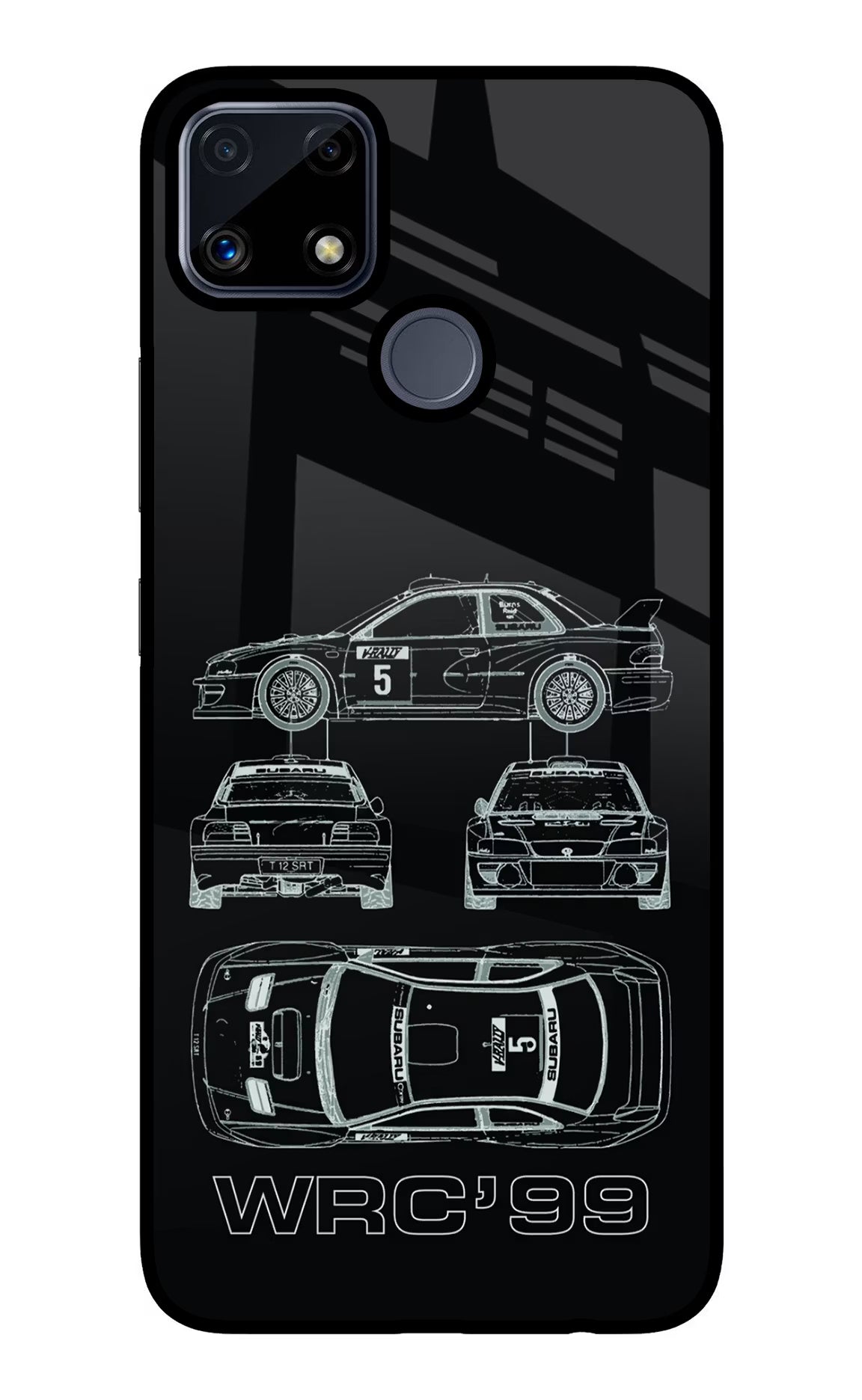 WRC'99 Realme C25/C25s Glass Case Back Cover by Casekaro