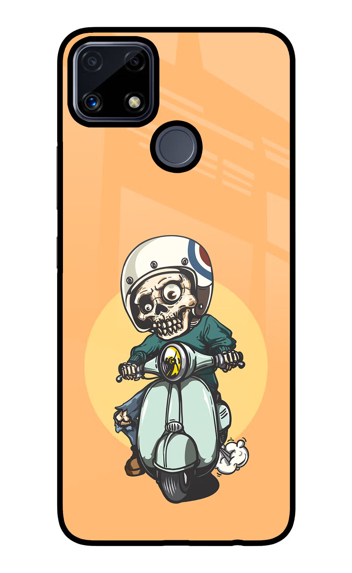 Undead Biker Realme C25/C25s Glass Case Back Cover by Casekaro