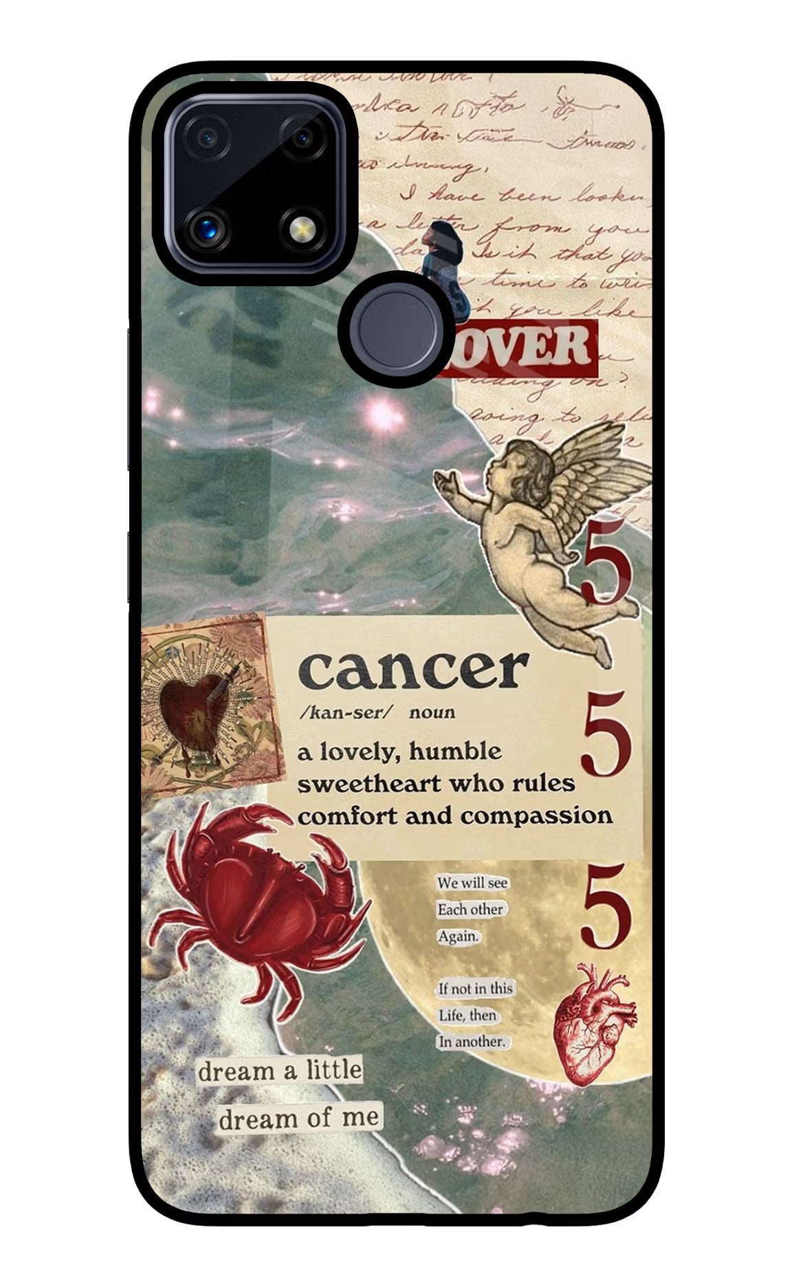 Cancer Zodiac Realme C25/C25s Glass Case Back Cover by Casekaro