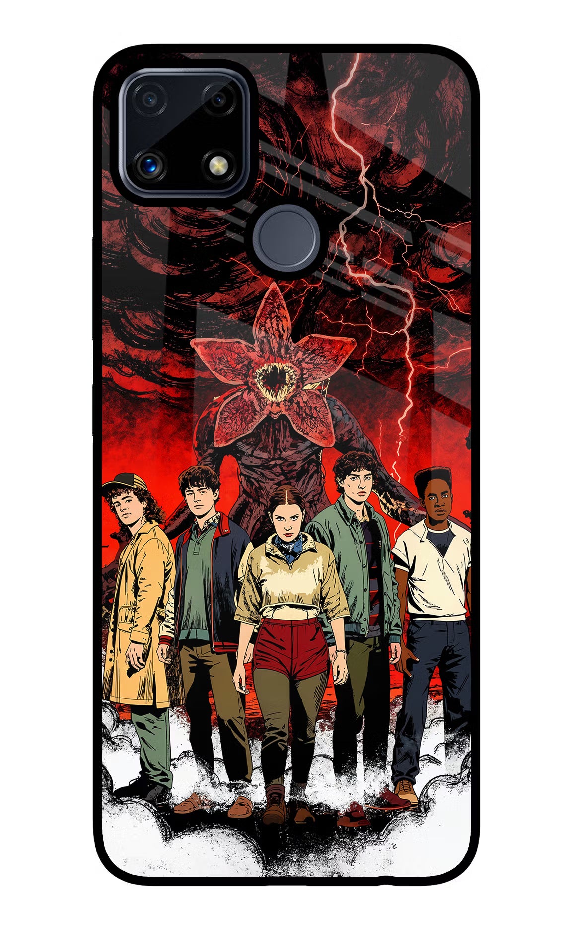 Ordinary Things Characters Realme C25/C25s Glass Case Back Cover by Casekaro