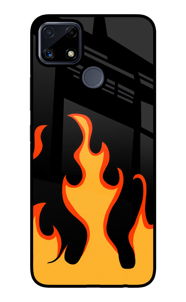 Fired Up – Black Realme C25/C25s Glass Case