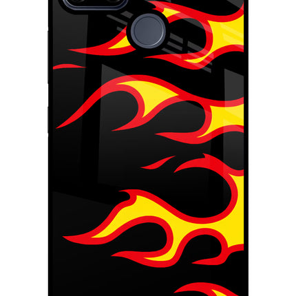 Side Sweep Flames Realme C25/C25s Glass Case