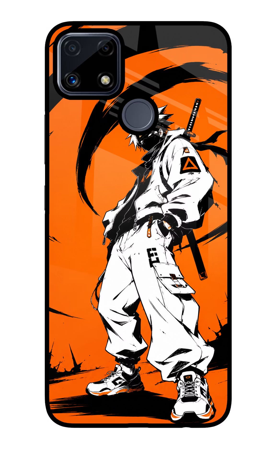 Street Samurai  Realme C25/C25s Glass Case Back Cover by Casekaro