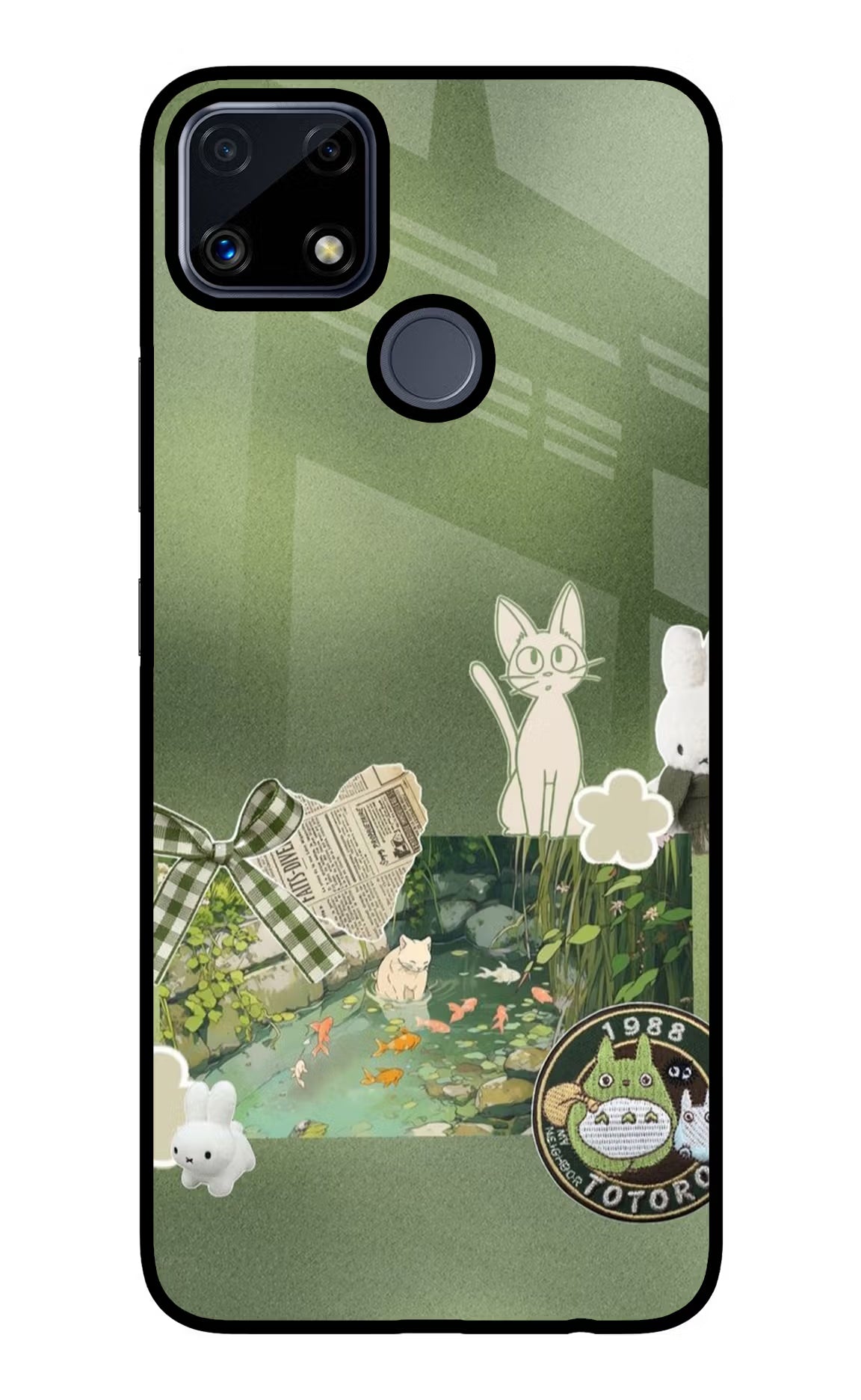 Aesthetic anime Realme C25/C25s Glass Case Back Cover by Casekaro