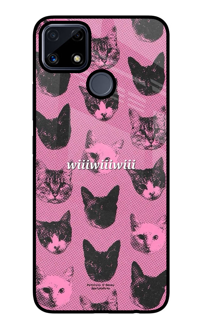 Pink Cats Realme C25/C25s Glass Case
