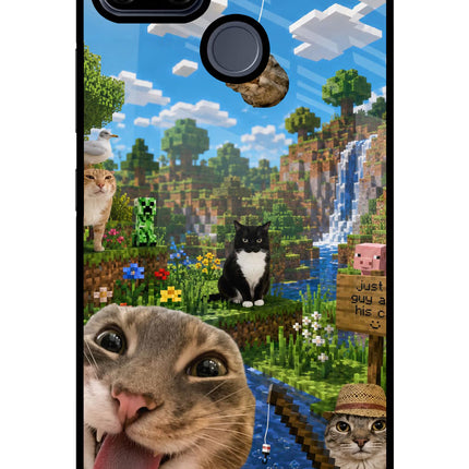 Minecraft Cat Chaos Realme C25/C25s Glass Case