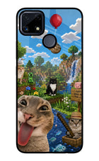 Minecraft Cat Chaos Realme C25/C25s Glass Case