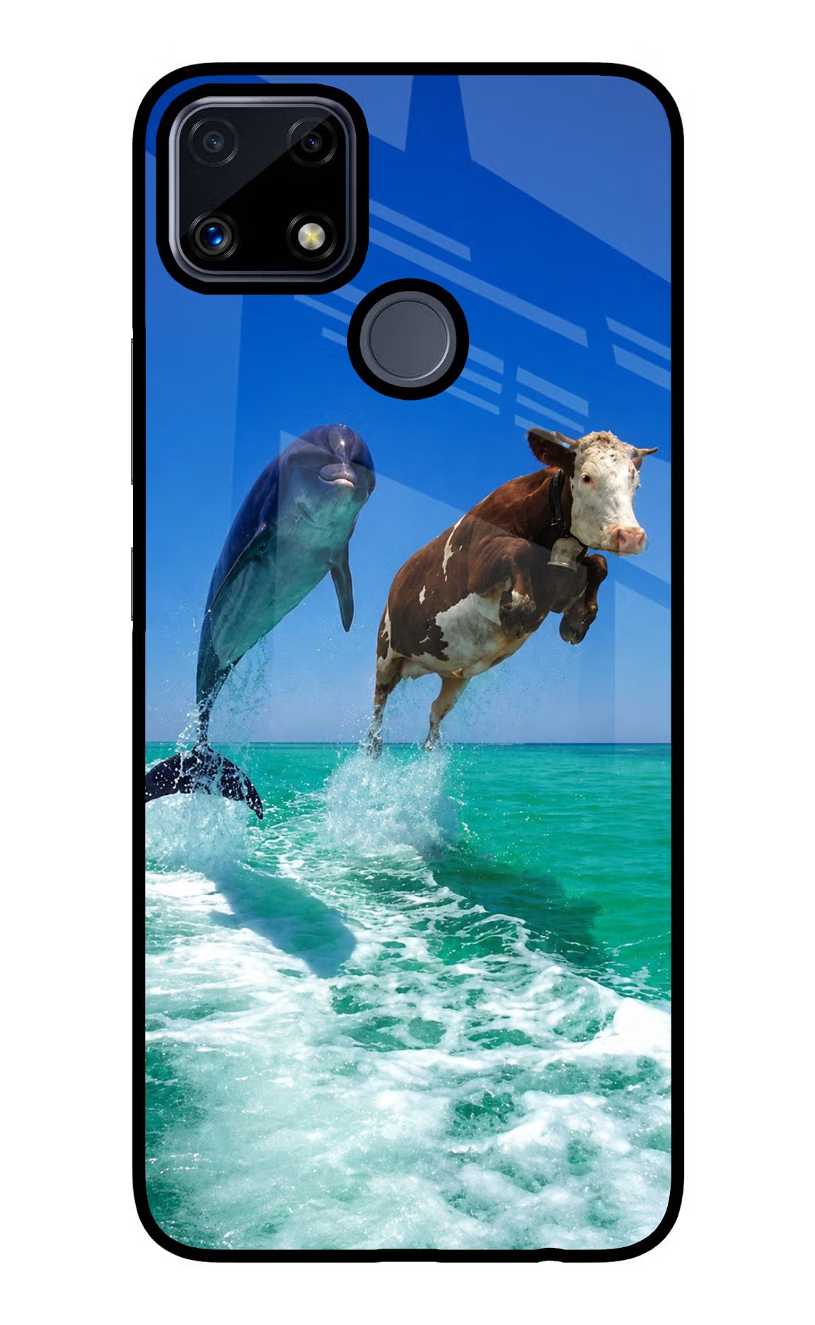 Dolphin vs Cow Realme C25/C25s Glass Case