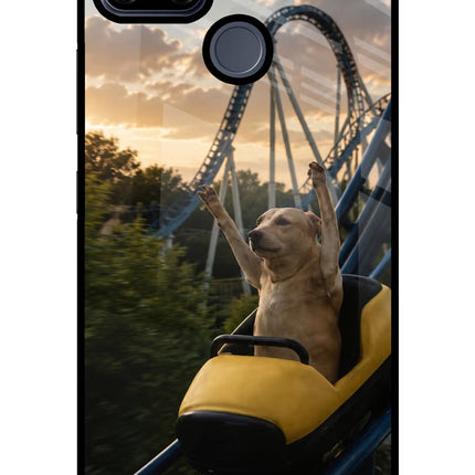 Rollercoaster Dog Realme C25/C25s Glass Case
