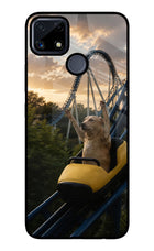 Rollercoaster Dog Realme C25/C25s Glass Case