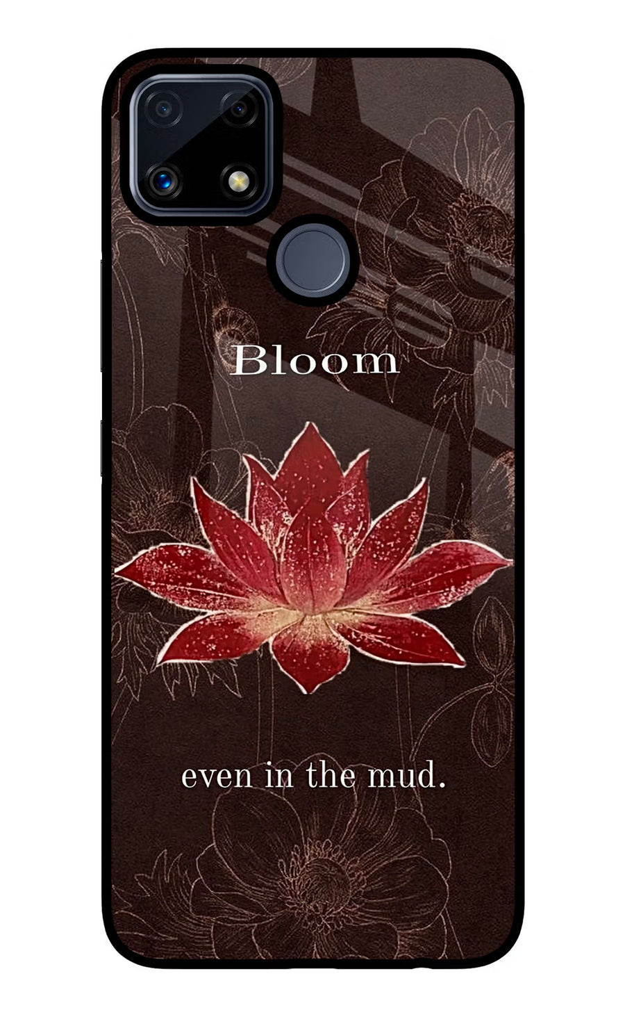 Bloom Realme C25/C25s Back Cover, Glass case