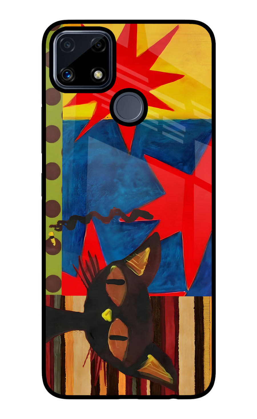Pop Cat Realme C25/C25s Back Cover, Glass case