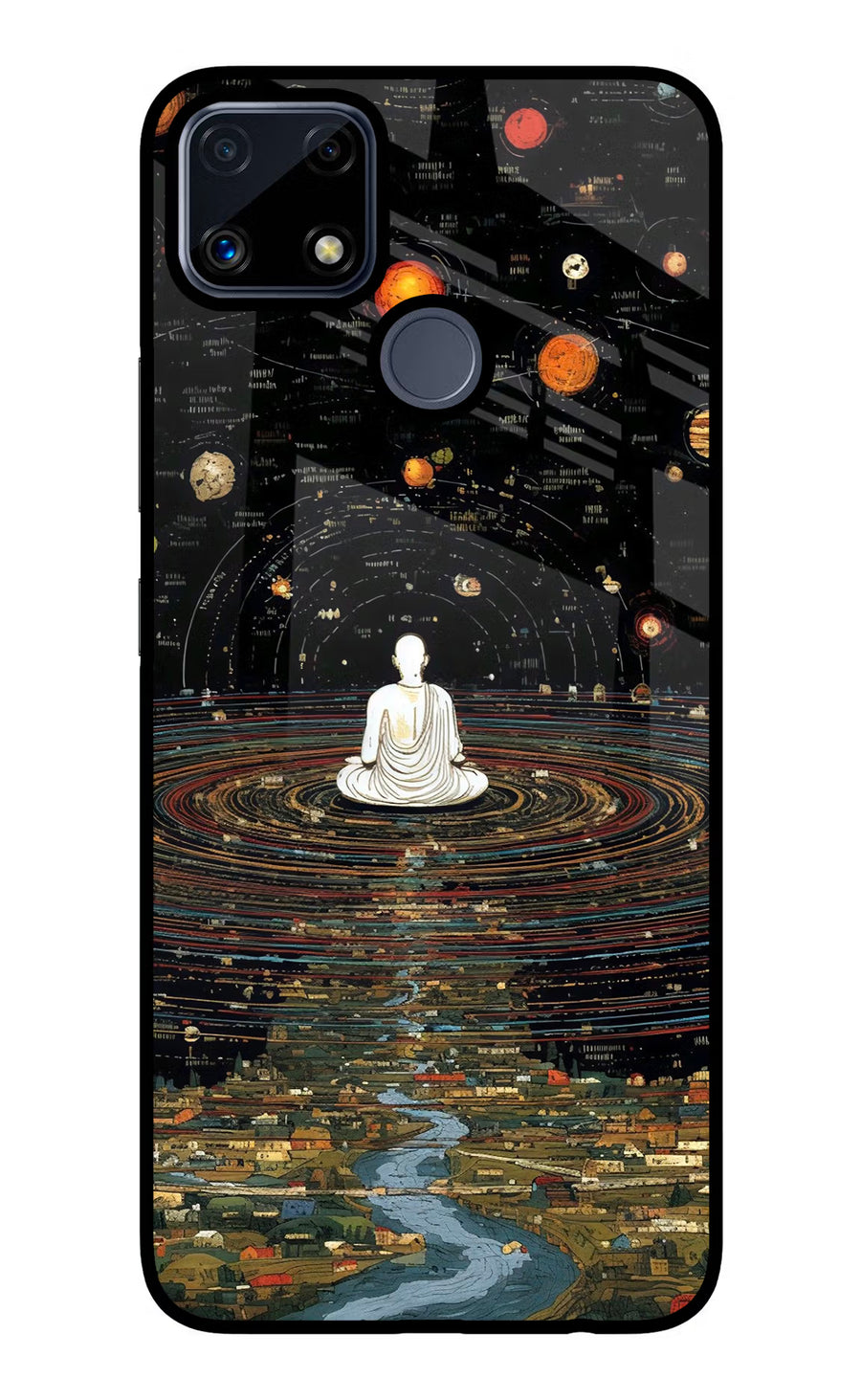 Space Monk Realme C25/C25s Back Cover, Glass case