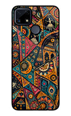 Folk Print Realme C25/C25s Glass Case
