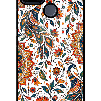 White Mayura Realme C25/C25s Glass Case