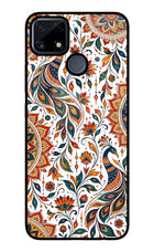 White Mayura Realme C25/C25s Glass Case