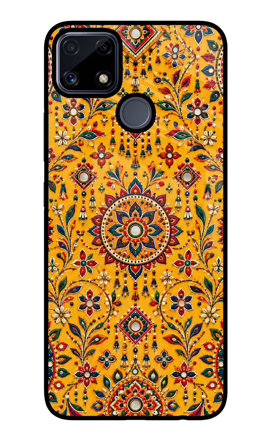 Sunlit Aura Realme C25/C25s Back Cover, Glass case