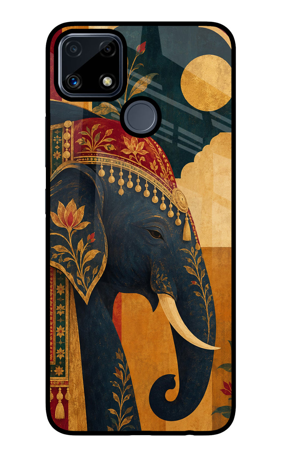 Royal Elephant Realme C25/C25s Back Cover, Glass case