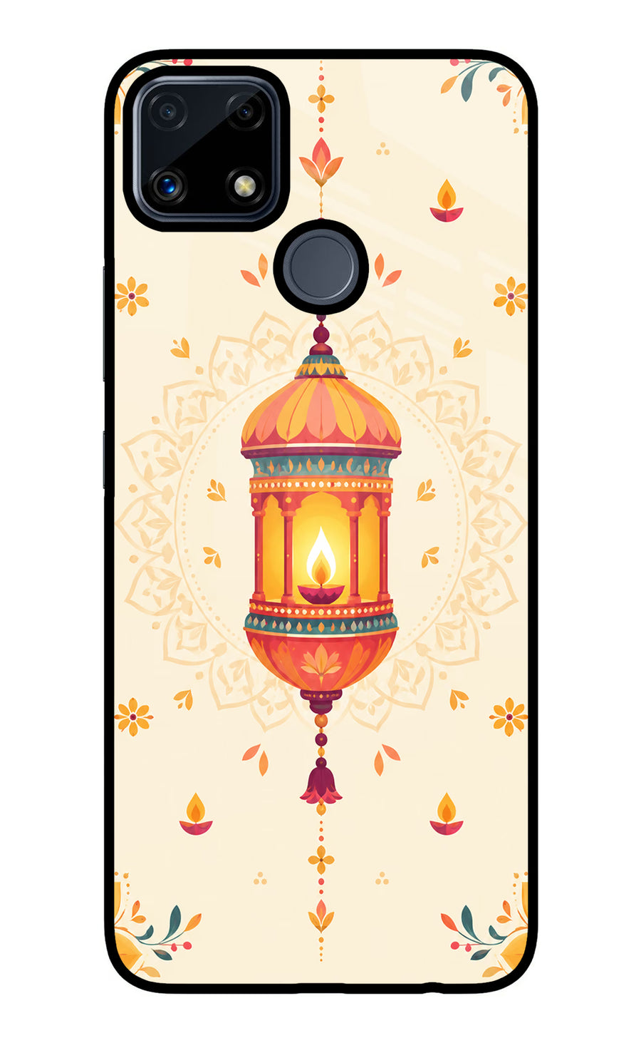 Golden Lantern Realme C25/C25s Back Cover, Glass case