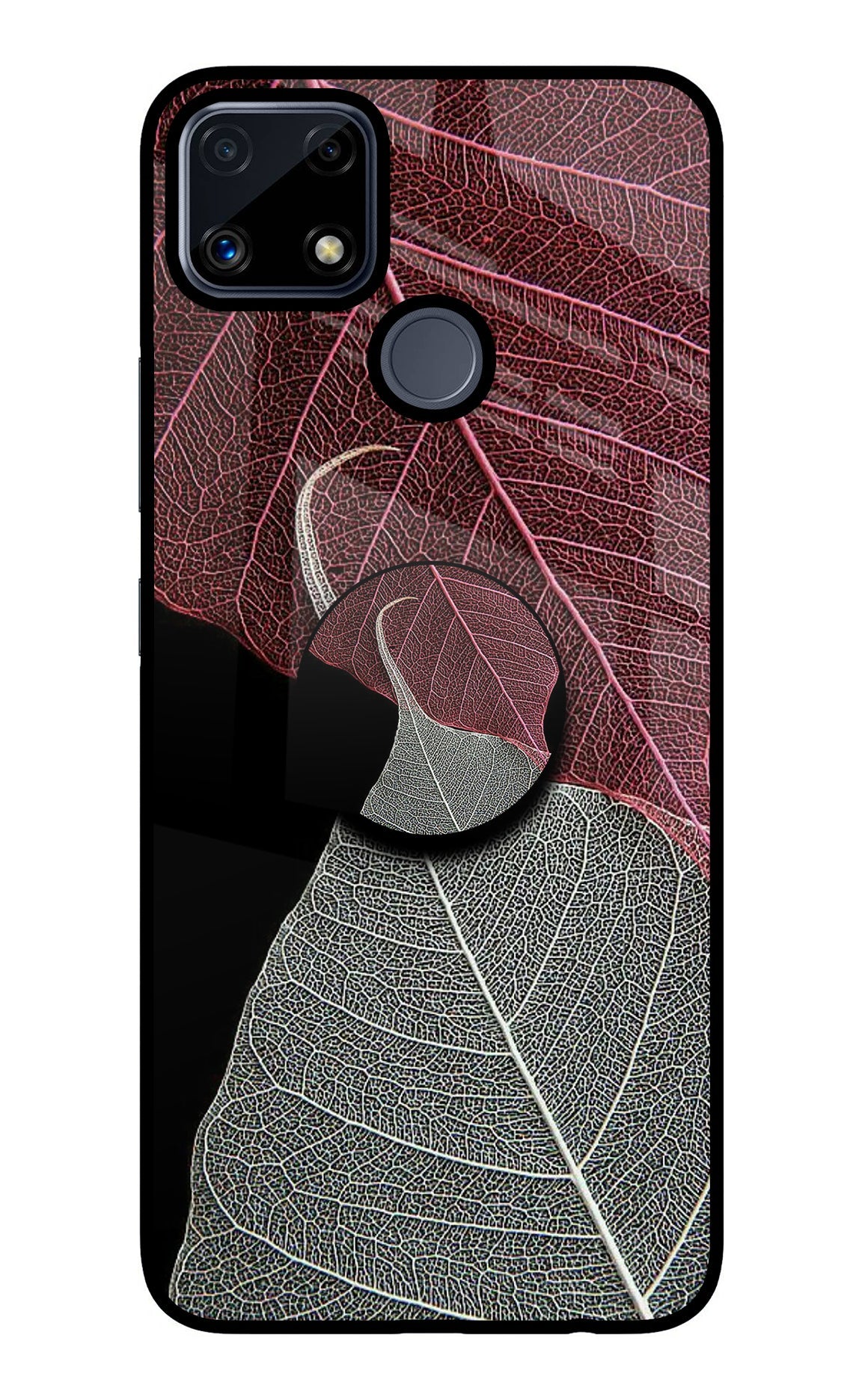 Leaf Pattern Realme C25/C25s Glass Case