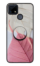 White Pink Leaf Realme C25/C25s Pop Case by Casekaro