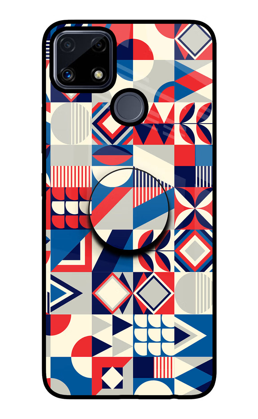Colorful Pattern Realme C25/C25s Pop Case, Glass case