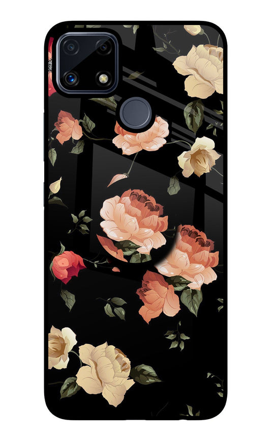 Flowers Realme C25/C25s Glass Case