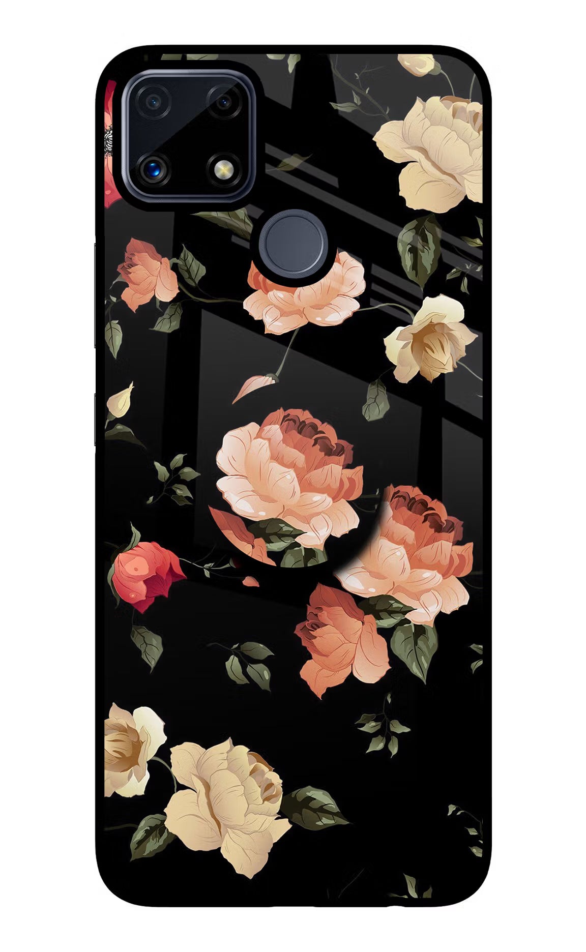 Flowers Realme C25/C25s Glass Case