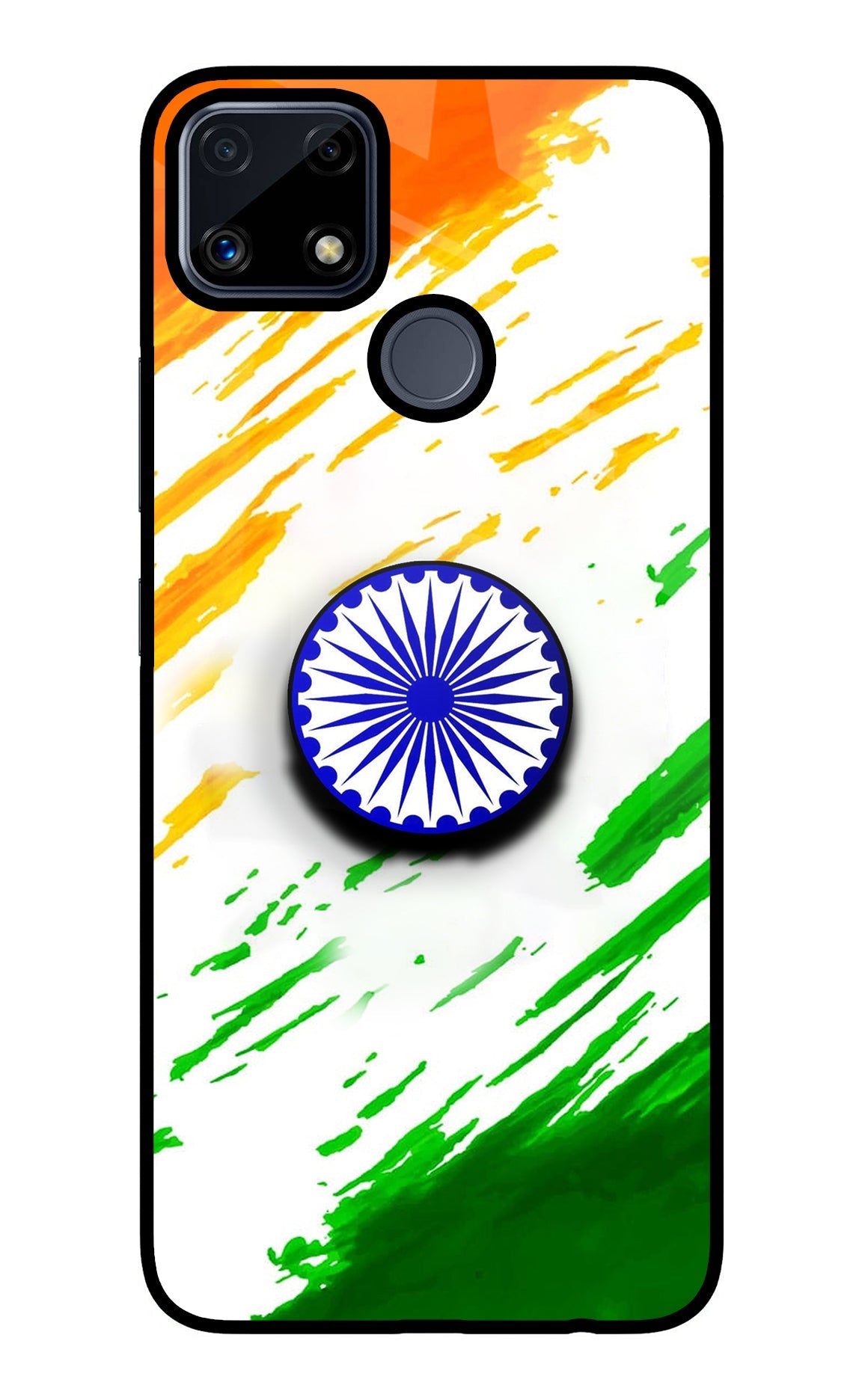 Indian Flag Ashoka Chakra Realme C25/C25s Glass Case