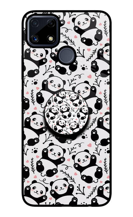 Cute Panda Realme C25/C25s Glass Case