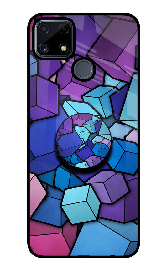 Cubic Abstract Realme C25/C25s Glass Case