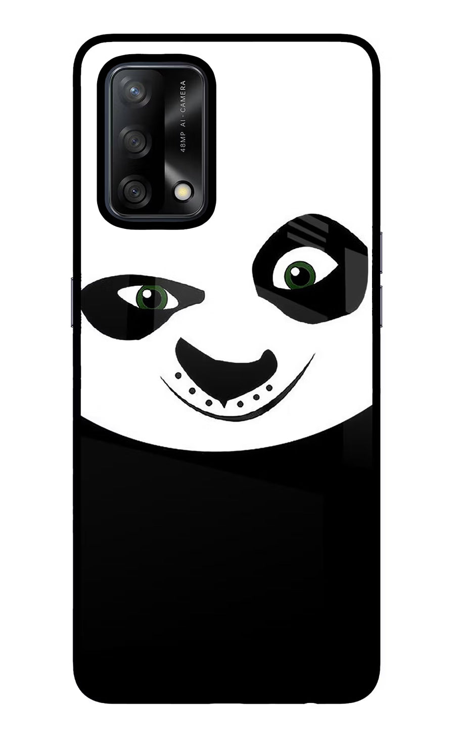 Panda Oppo F19/F19s Back Cover, Glass case