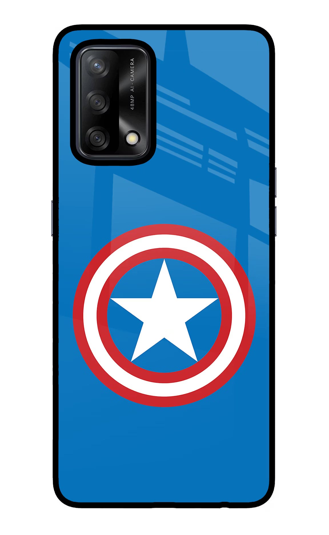 Captain America Logo Oppo F19/F19s Glass Case