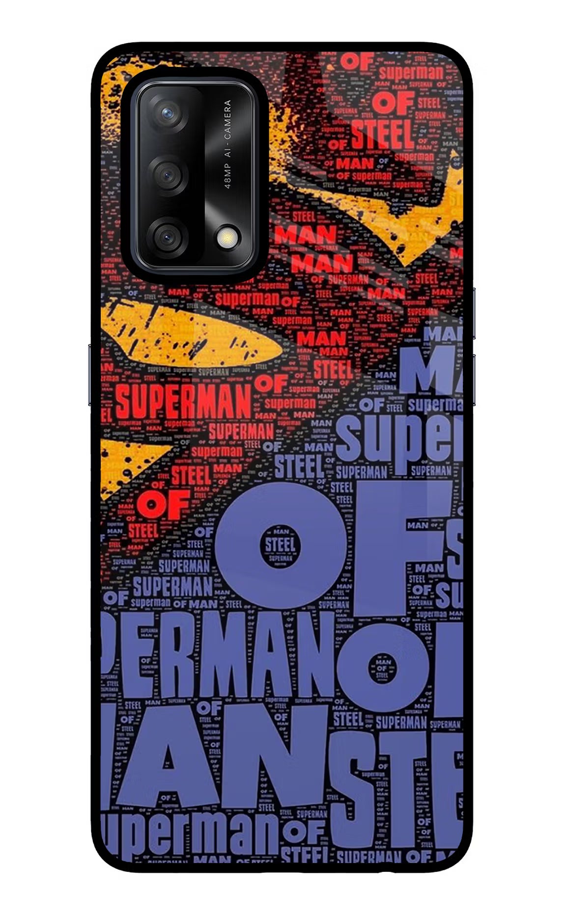 Superman Oppo F19/F19s Glass Case Back Cover by Casekaro