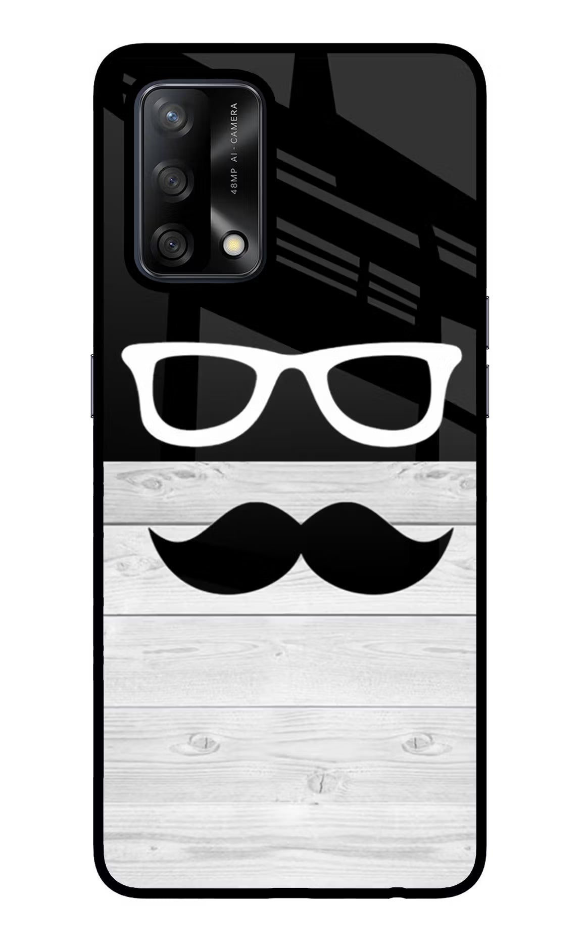 Mustache Oppo F19/F19s Glass Case