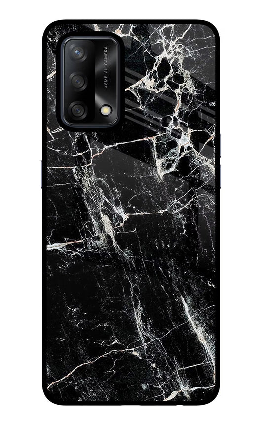 Black Marble Texture Oppo F19/F19s Glass Case