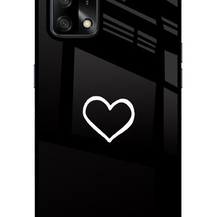 Heart Oppo F19/F19s Glass Case Back Cover by Casekaro