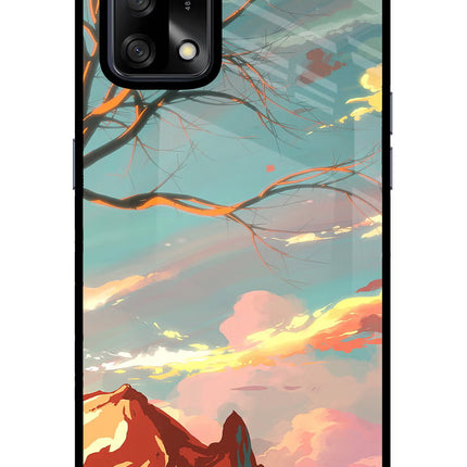 Scenery Oppo F19/F19s Glass Case Back Cover by Casekaro