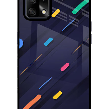 Abstract Design Oppo F19/F19s Glass Case Back Cover by Casekaro
