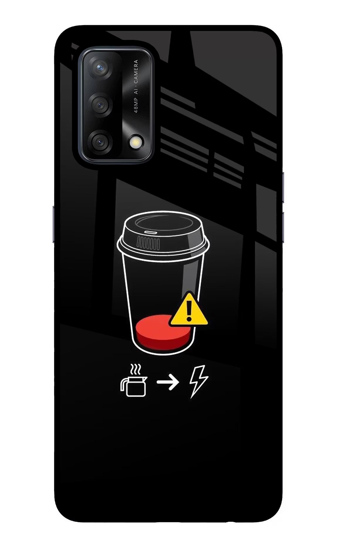 Coffee Oppo F19/F19s Glass Case