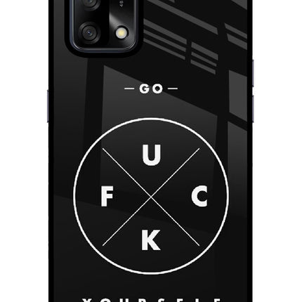 Go Fuck Yourself Oppo F19/F19s Glass Case Back Cover by Casekaro