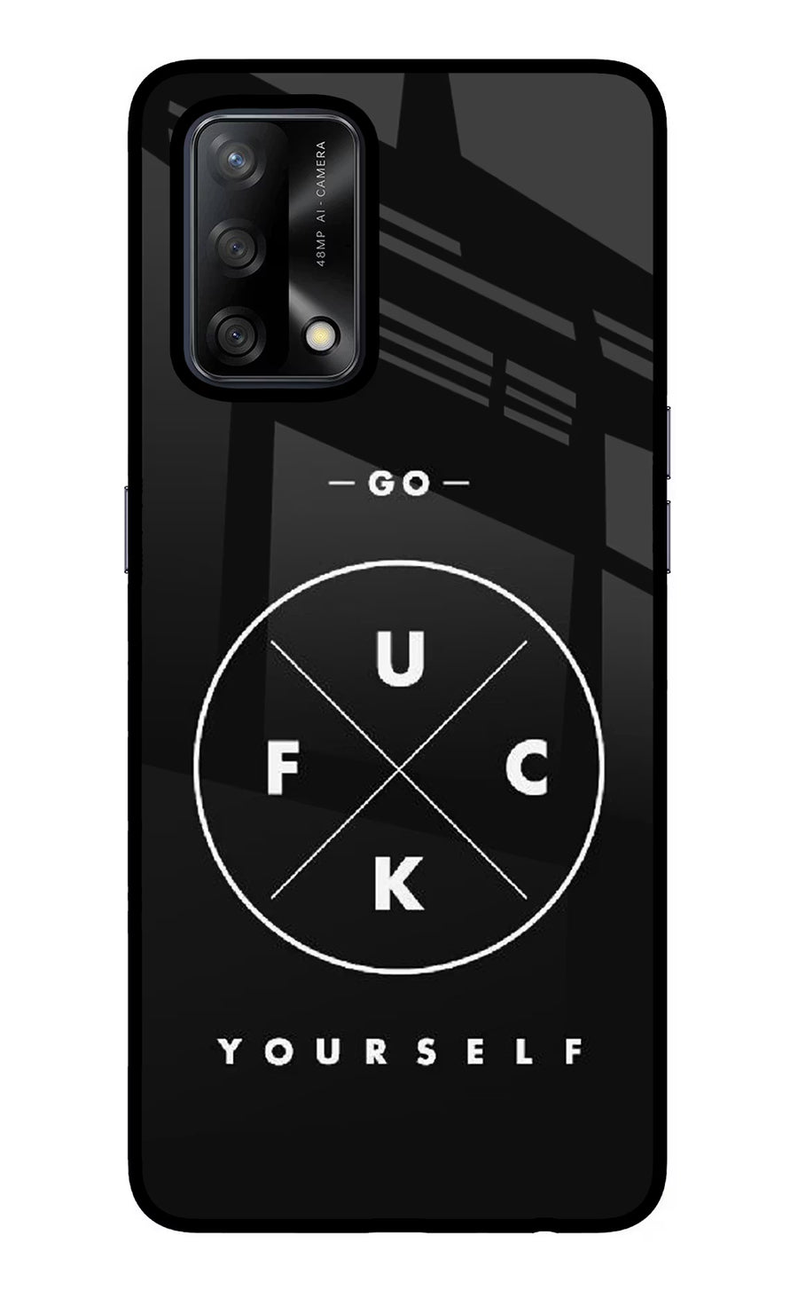 Go Fuck Yourself Oppo F19/F19s Back Cover, Glass case
