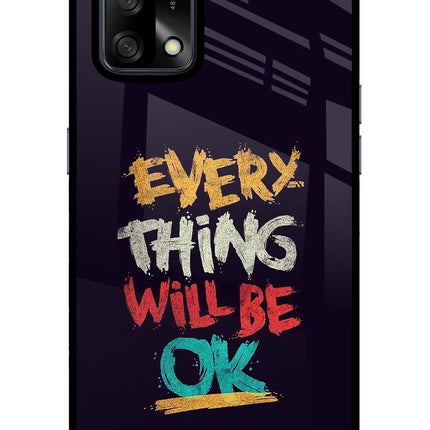 Everything Will Be Ok Oppo F19/F19s Glass Case Back Cover by Casekaro