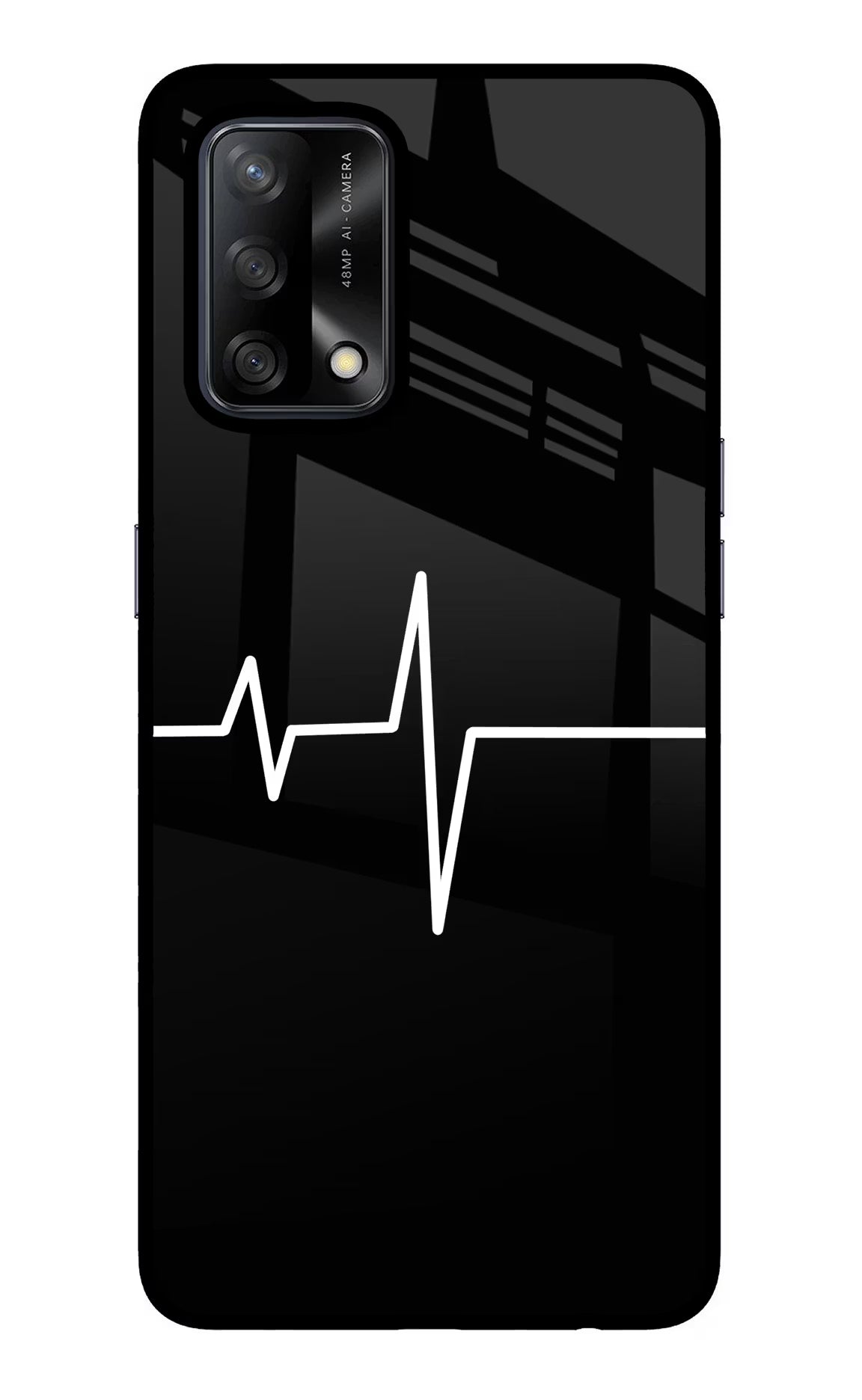 Heart Beats Oppo F19/F19s Glass Case Back Cover by Casekaro