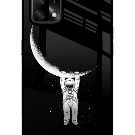 Moon Space Oppo F19/F19s Glass Case Back Cover by Casekaro