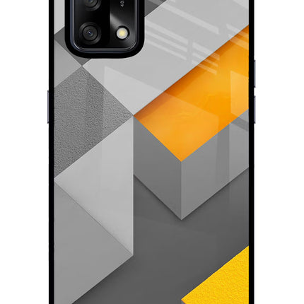 Abstract Oppo F19/F19s Glass Case Back Cover by Casekaro