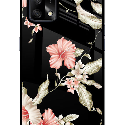 Flowers Oppo F19/F19s Glass Case Back Cover by Casekaro