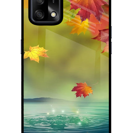 Flowers Oppo F19/F19s Glass Case Back Cover by Casekaro